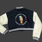 "Chicago Girls Hustle Harder" Cropped Varsity Jacket